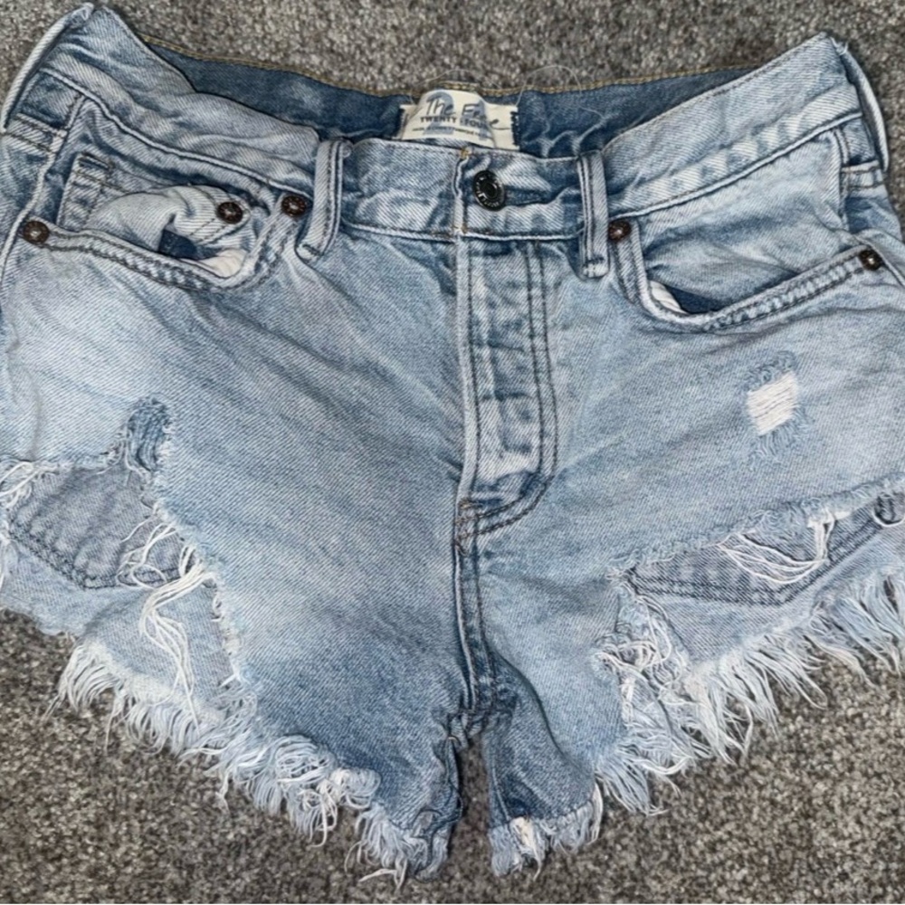 FP Movement by Free People Frayed Denim Shorts